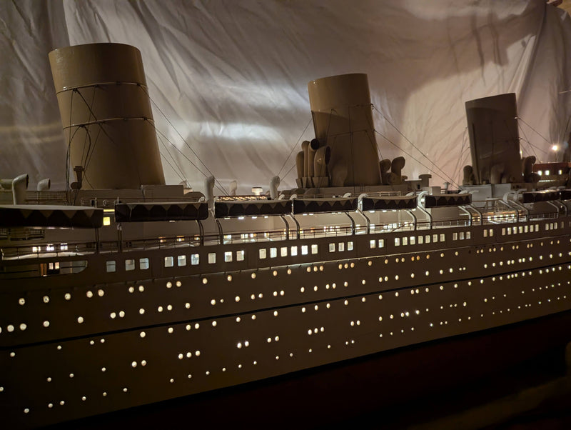 EMPRESS OF BRITAIN: 1931 - Exquisite 1:100 scale, 7.5' exacting model w/ interiors