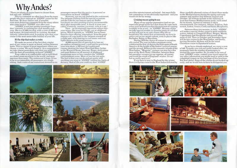 ANDES: 1939 - Swan song brochure for "Millionaire's ship"
