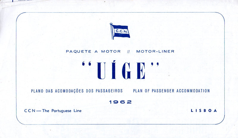 UIGE: 1954 - Tissue deck plan w/ First & Tourist classes