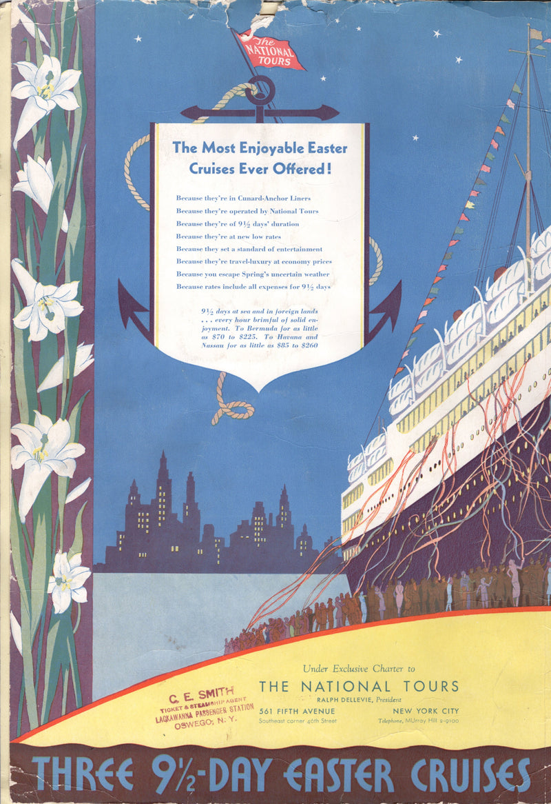 CALEDONIA, CAMERONIA  TRANSYLVANIA - Big 1931 cruise brochure w/ deck plans