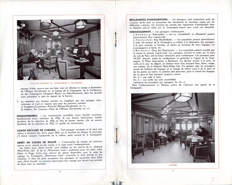 AMSTELKERK & MAASKERK: 1929 - Interiors, pax info, isometric deck plans