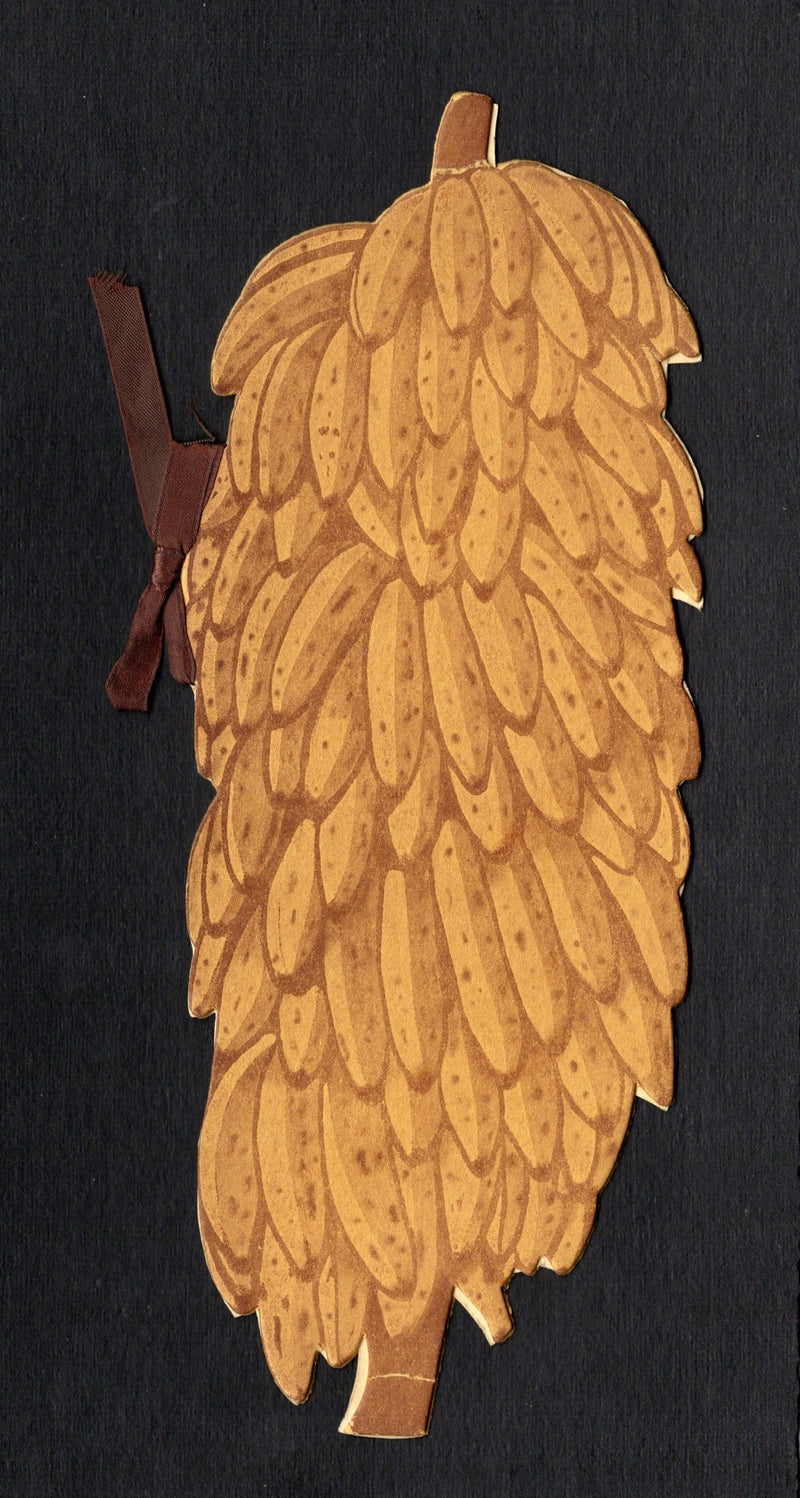 PETEN: 1933 - Novelty menu die cut as bananas