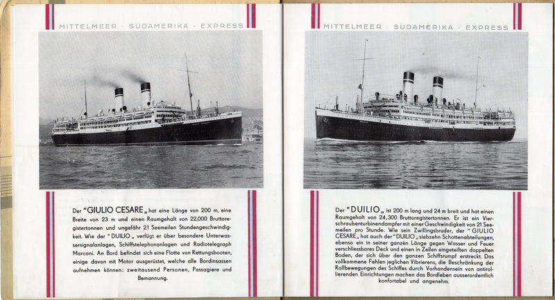 GIULIO CESARE & DUILIO - Deluxe 1930s First Class interiors brochure