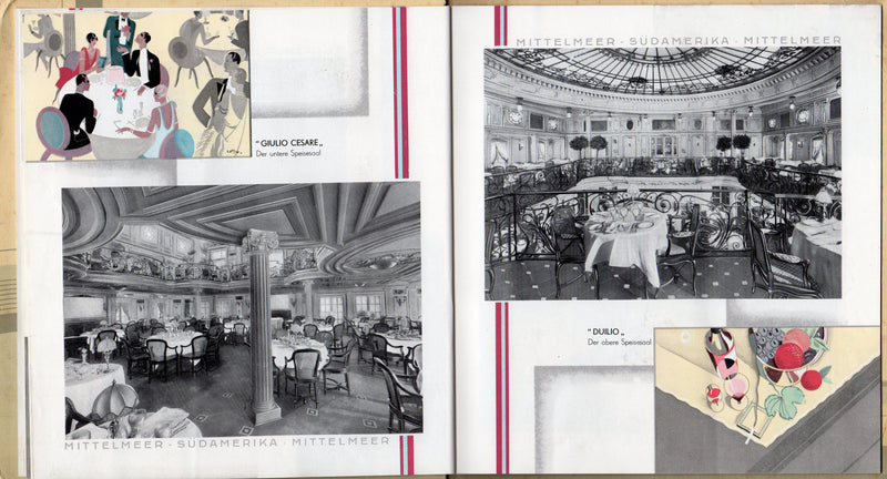 GIULIO CESARE & DUILIO - Deluxe 1930s First Class interiors brochure