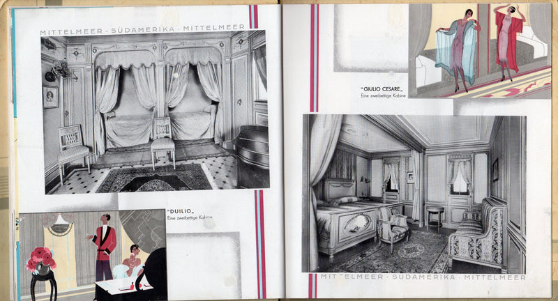 GIULIO CESARE & DUILIO - Deluxe 1930s First Class interiors brochure