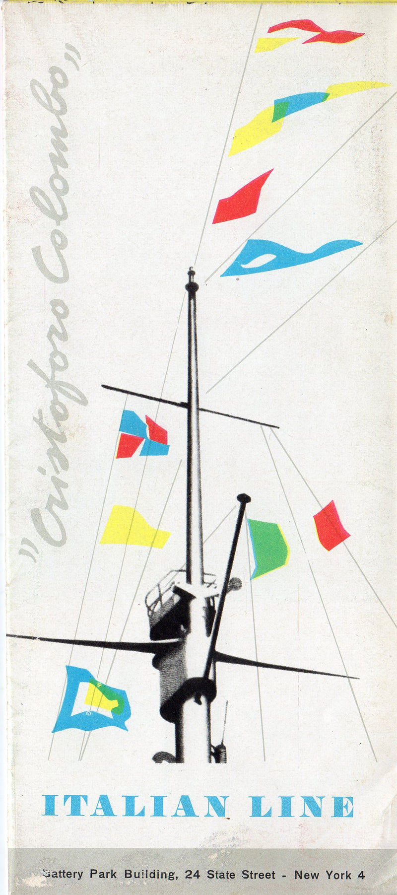 CRISTOFORO COLOMBO: 1954 - Interiors brochure w/ ANDREA DORIA photos