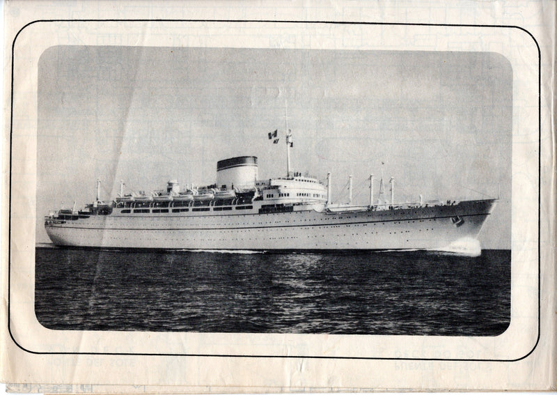 GIULIO CESARE: 1951 - Large, detailed deck plan from 1956