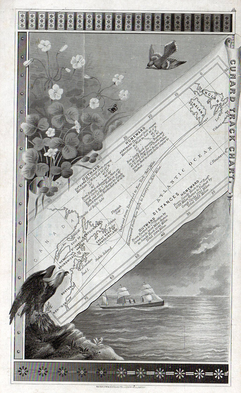 CEPHALONIA: 1882 - First Class pax list from 1883 w/ excellent graphics