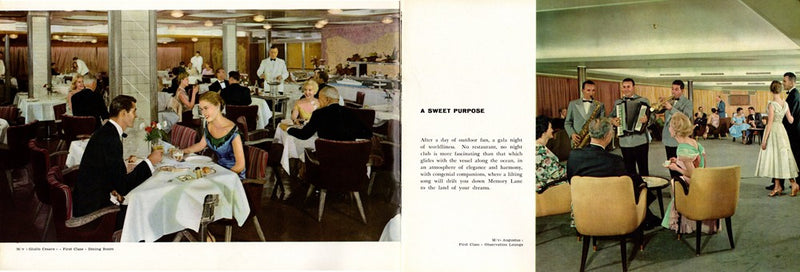 GIULIO CESARE & AUGUSTUS - 1958 color interiors brochure in English