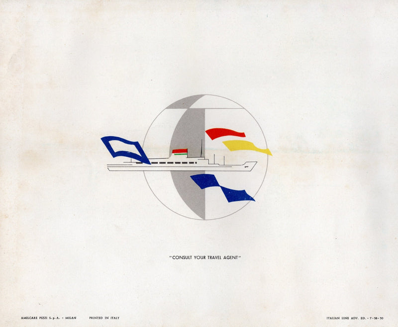 GIULIO CESARE & AUGUSTUS - 1958 color interiors brochure in English