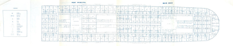 EUROPA: 1930 - First Class deck plan booklet from 1957
