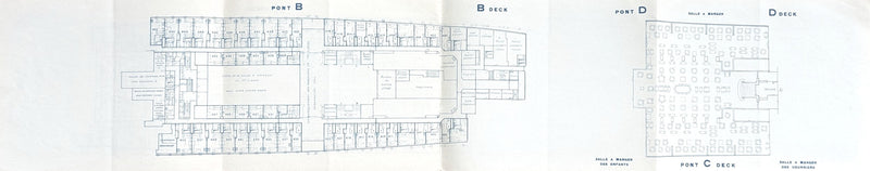 EUROPA: 1930 - First Class deck plan booklet from 1957