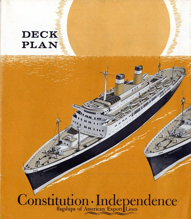 INDEPENDENCE & CONSTITUTION: 1951 - Large deck plan after big 1959 rehab