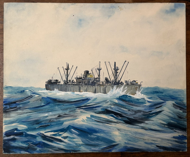 Various Ships - Original oil-on-board of famed Liberty Ship