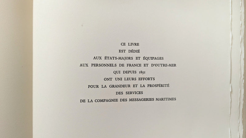 Various Ships - Prestige folio "Le Centenaire des Services des Messageries Maritimes (1851-1951)"
