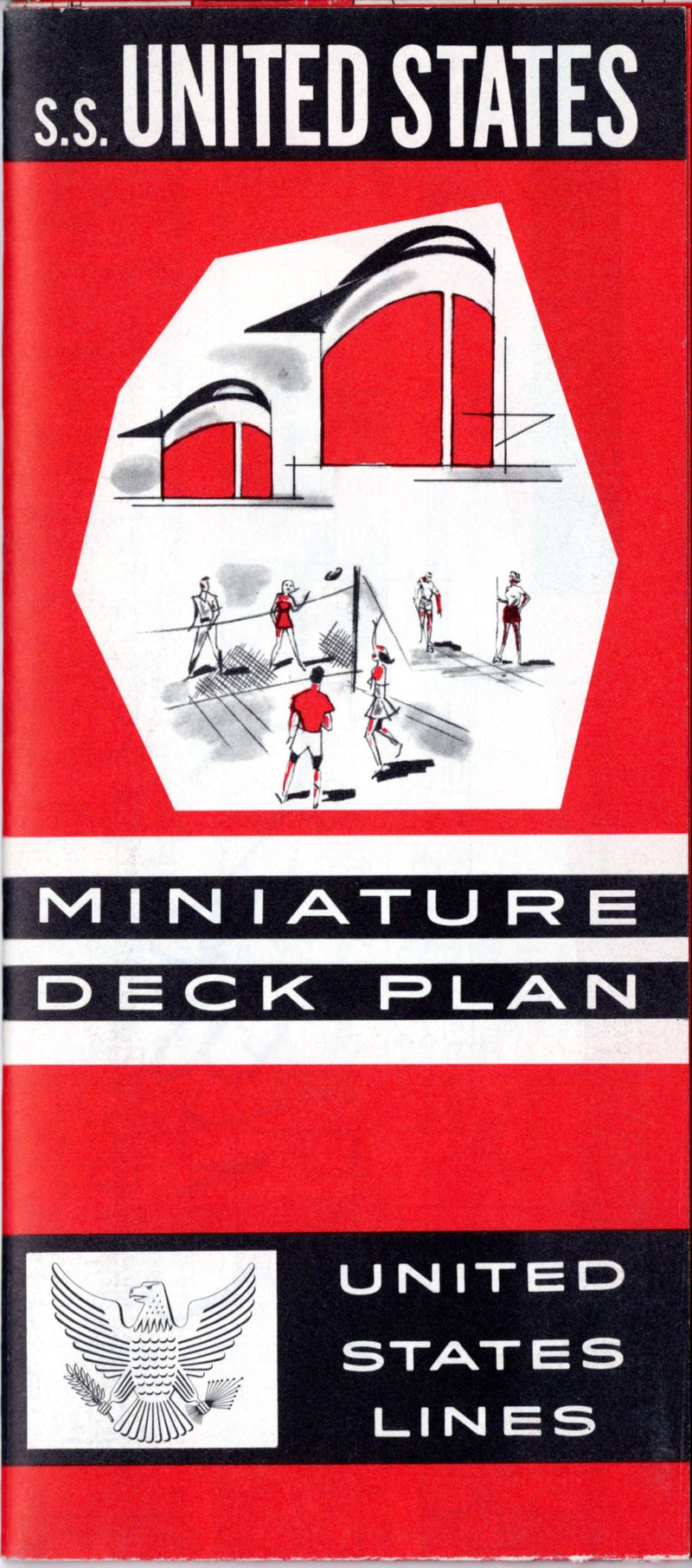 UNITED STATES: 1952 - Miniature deck plan form 1964