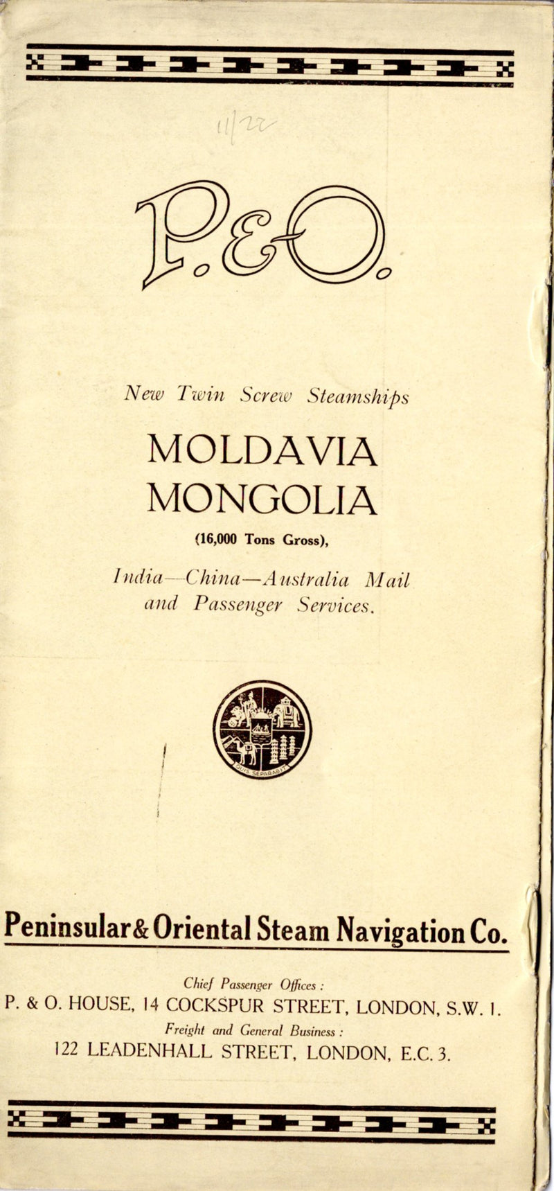 MOLDAVIA & MONGOLIA - 1922 interiors brochure