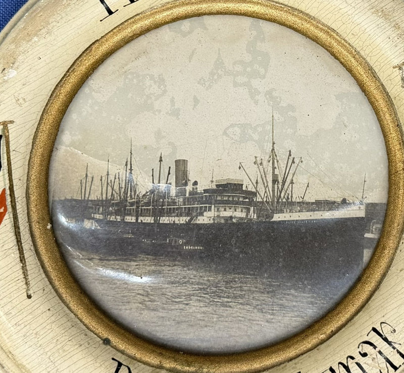 PRINZ WALDEMAR: 1902 - Souvenir wooden life ring w/ portrait