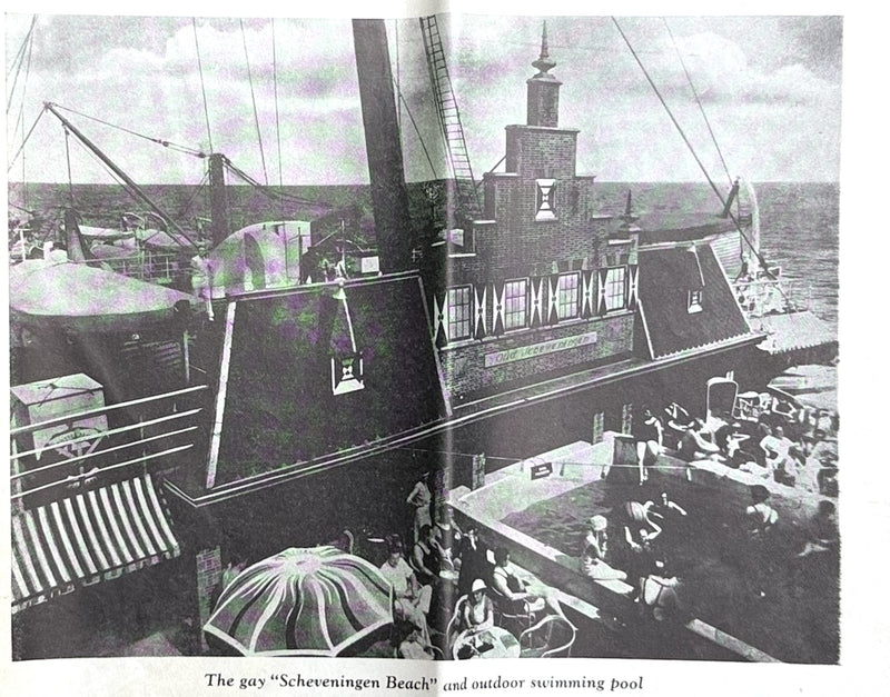 ROTTERDAM: 1908 - Deluxe 1931 Mediterranean cruise brochure w/ huge deck plans