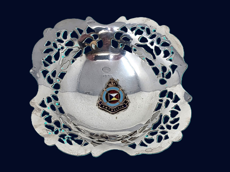 MALOJA: 1923 - Silverplated souvenir biscuit dish