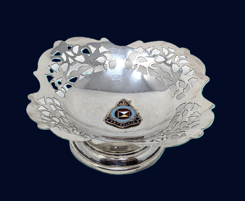 MALOJA: 1923 - Silverplated souvenir biscuit dish