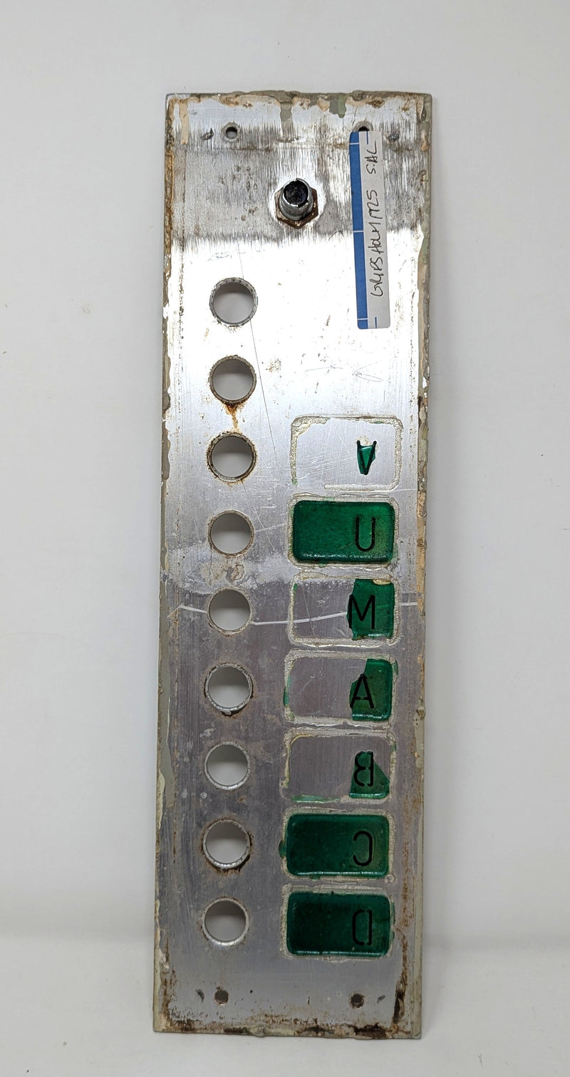 GRIPSHOLM: 1957 - Metal elevator button panel from ship