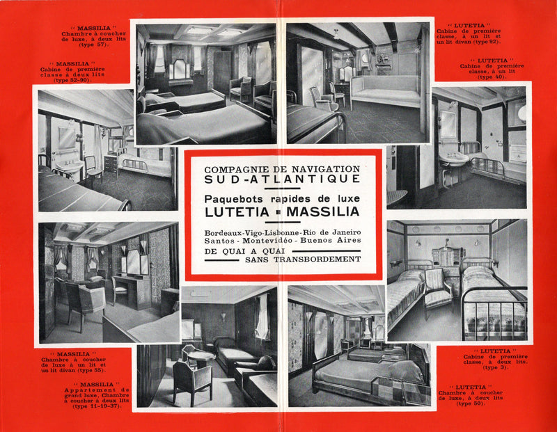 LUTETIA & MASSILIA - 1929 First Class interiors brochure