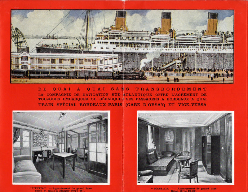 LUTETIA & MASSILIA - 1929 First Class interiors brochure