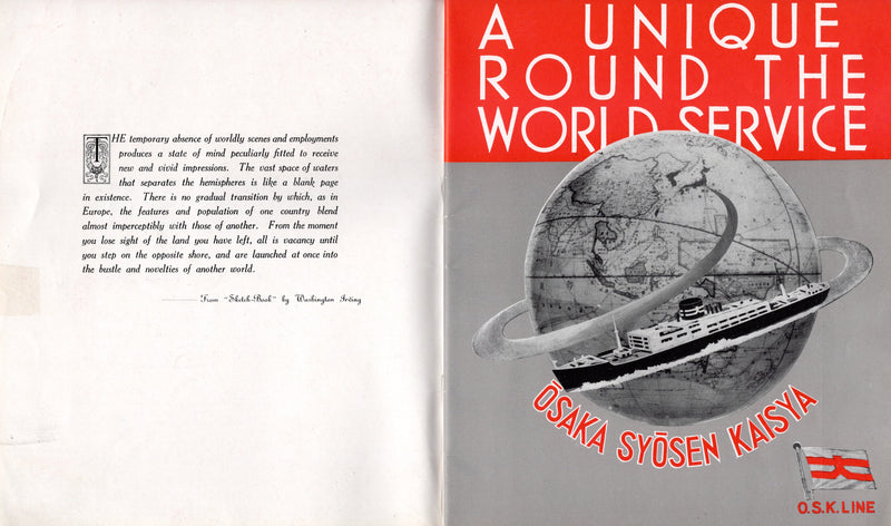 RIO DE JANIERO MARU & BUENOS ASIRES MARU: 1930 - World Cruise brochure from 1938