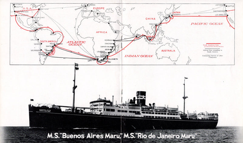 RIO DE JANIERO MARU & BUENOS ASIRES MARU: 1930 - World Cruise brochure from 1938