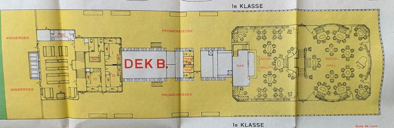 INDRAPOERA: 1926 - Full ship deck plan from 1930s