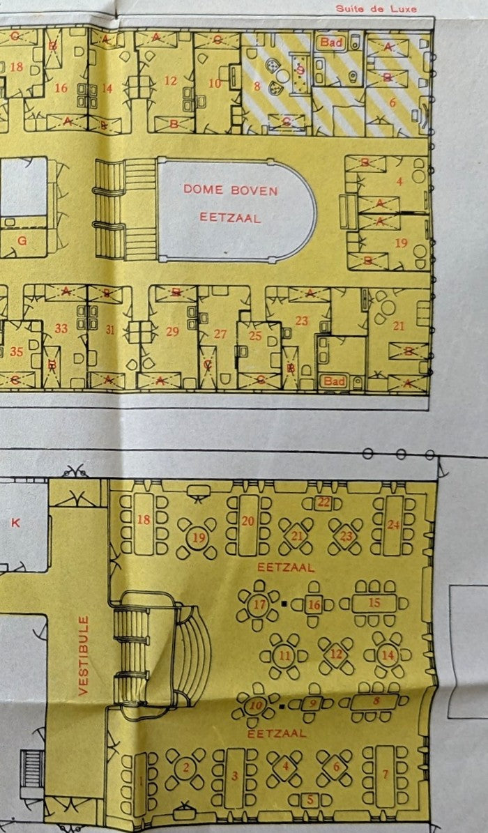 INDRAPOERA: 1926 - Full ship deck plan from 1930s