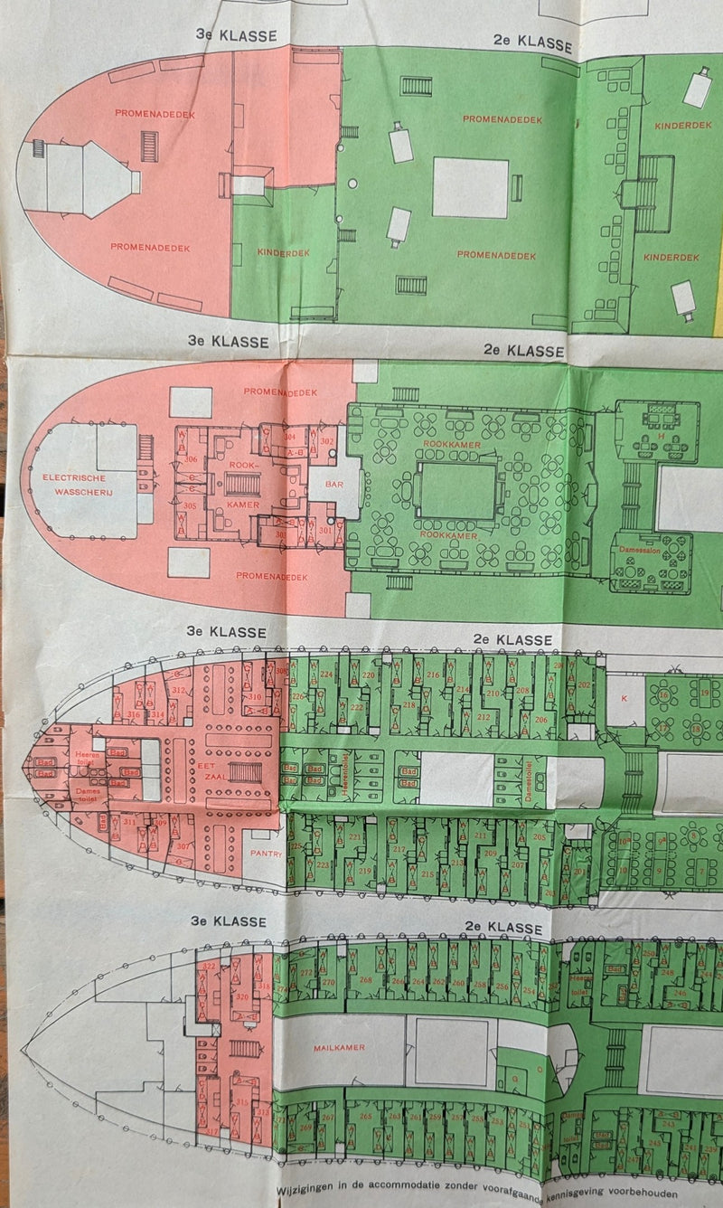 INDRAPOERA: 1926 - Full ship deck plan from 1930s