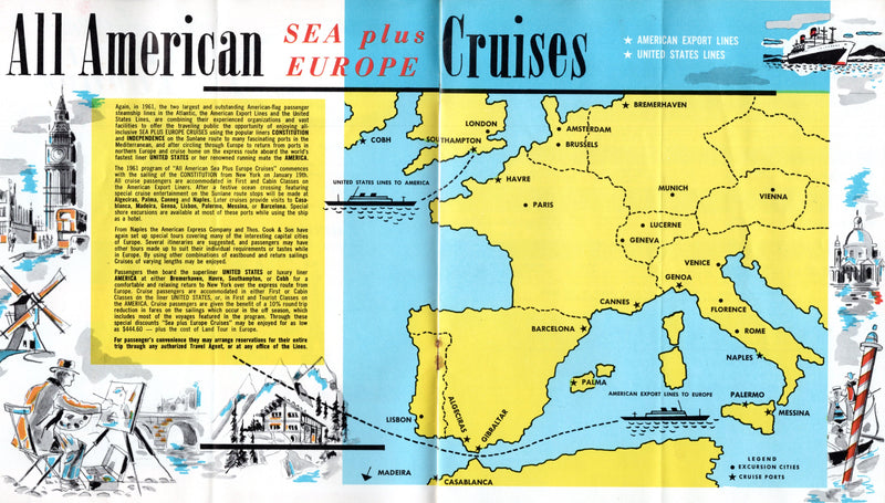 Various Ships - Special United States Lines & American Export joint cruises 1960