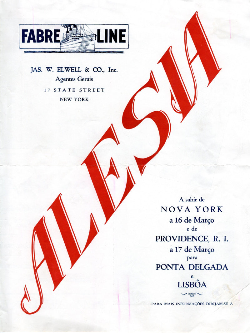ALESIA: 1906 - Large flier in Portuguese w/ interior photos