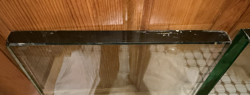 QUEEN MARY: 1936 - 2 tall panes of 1930s "Armourplate" glass from ship