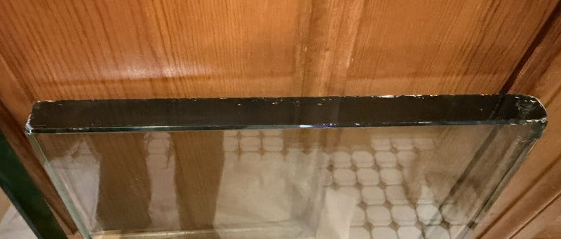 QUEEN MARY: 1936 - 2 tall panes of 1930s "Armourplate" glass from ship