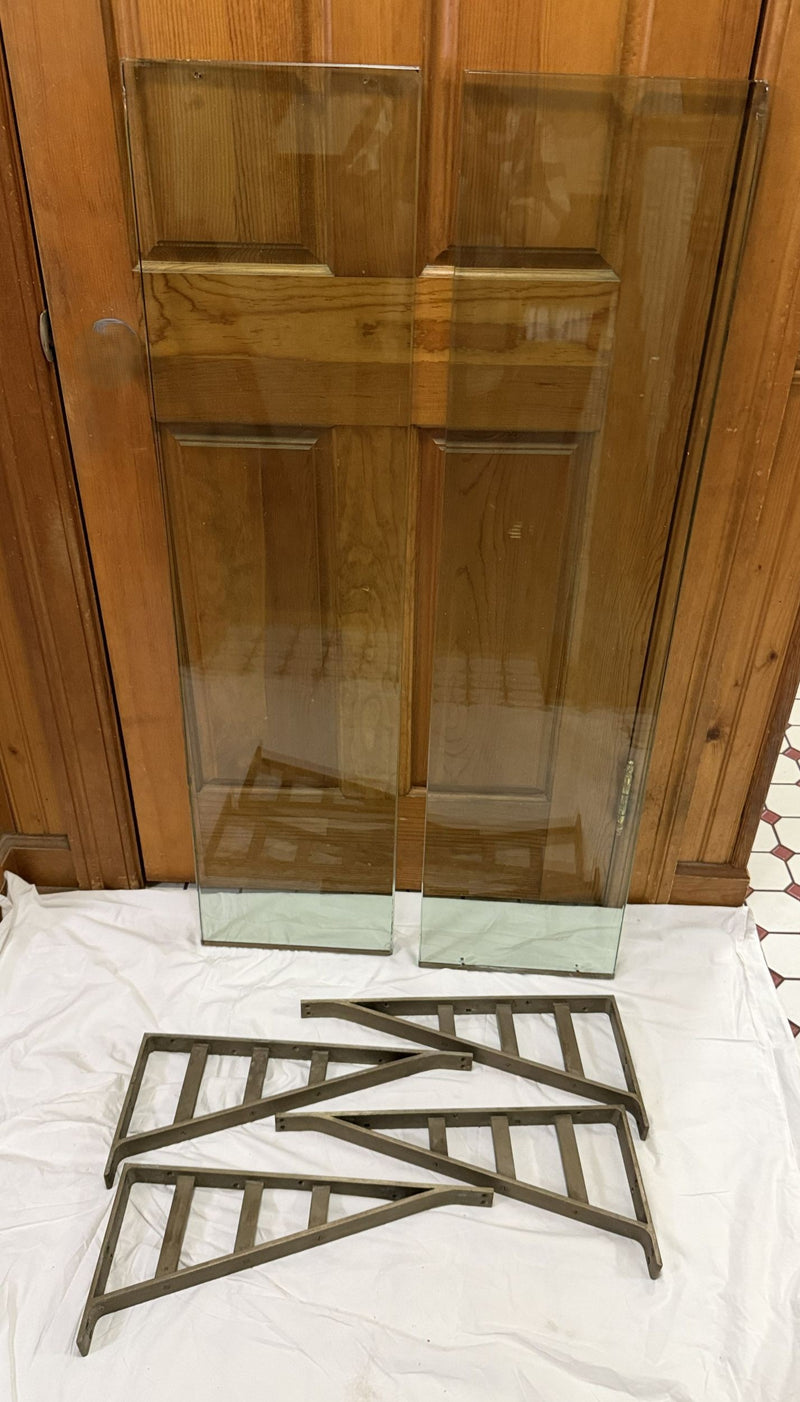 QUEEN MARY: 1936 - 2 tall panes of 1930s "Armourplate" glass from ship