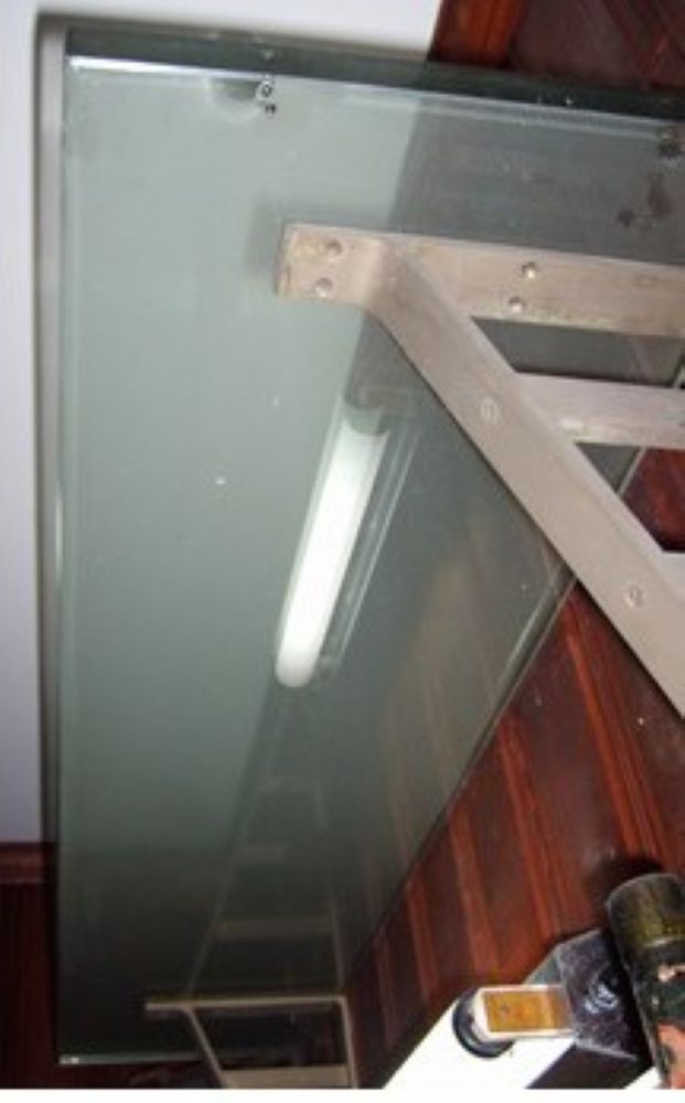 QUEEN MARY: 1936 - 2 tall panes of 1930s "Armourplate" glass from ship