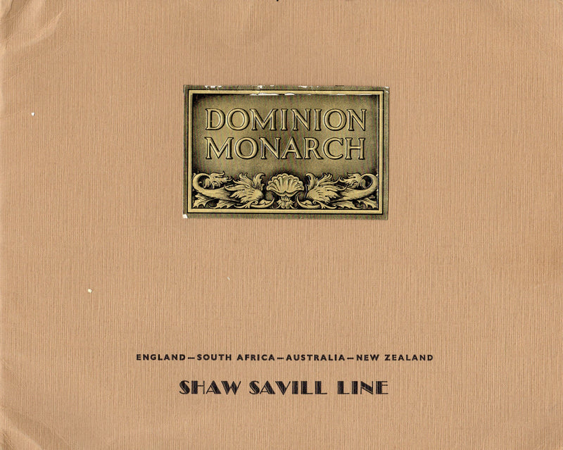 DOMINION MONARCH: 1939 - Deluxe First Class interiors brochure printed 1939