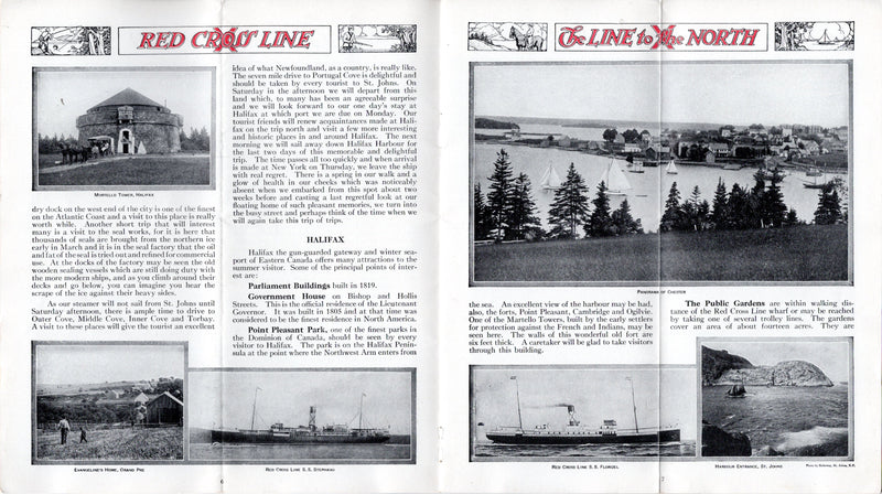 FLORIZEL: 1909 - Red Cross Line 1915 brochure w/ plans & book on the ship's sinking