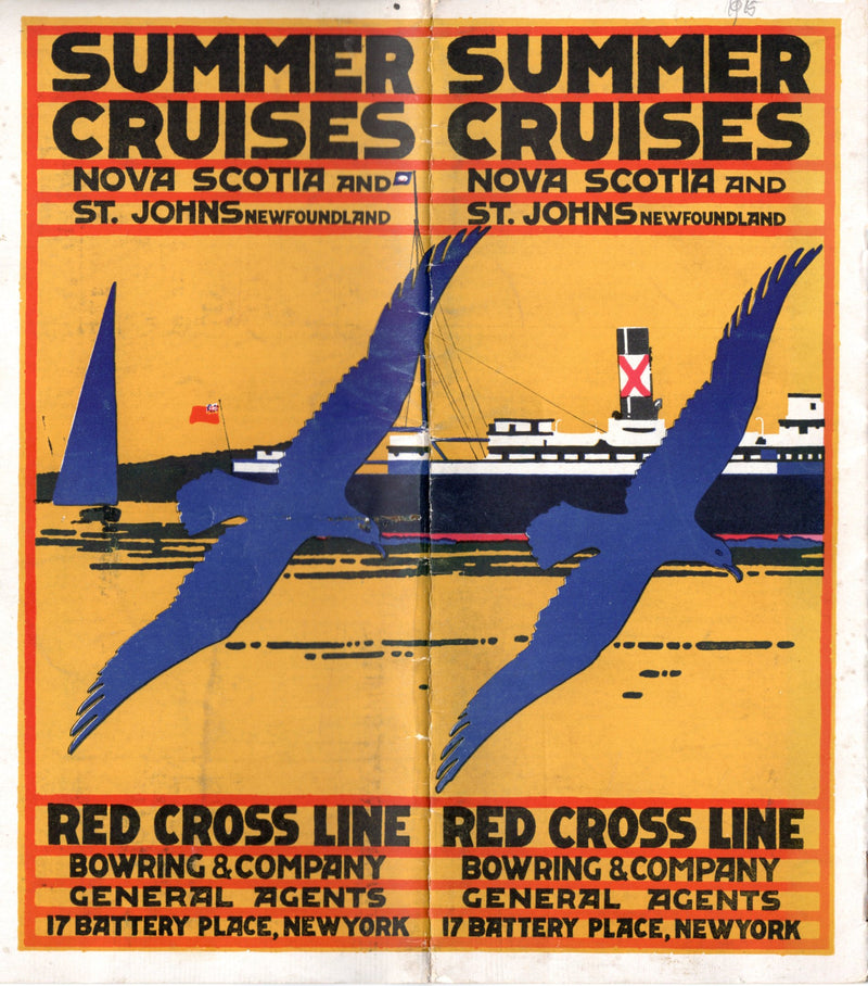 FLORIZEL: 1909 - Red Cross Line 1915 brochure w/ plans & book on the ship's sinking