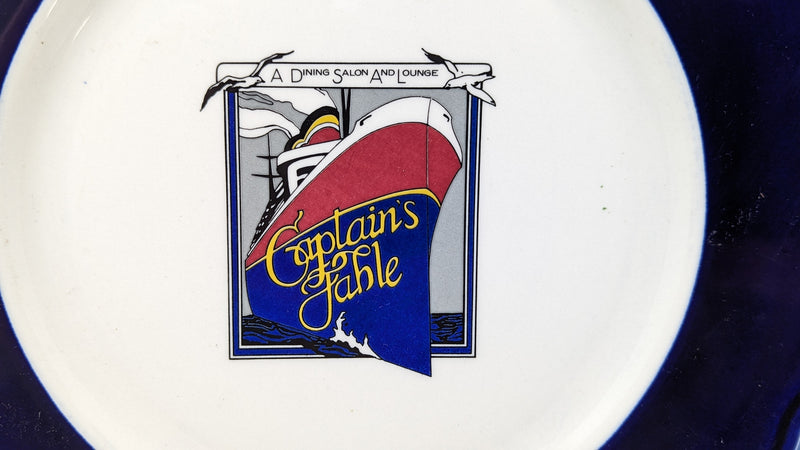 Various Ships - "Captain's Table" presentation plate w/ ocean liner