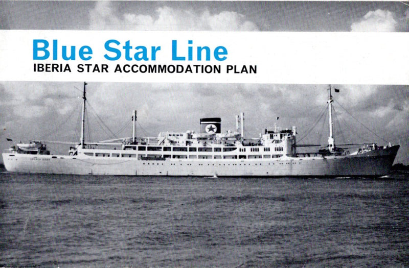 IBERIA STAR: 1950 - Deck plan w/ interiors from 1960s