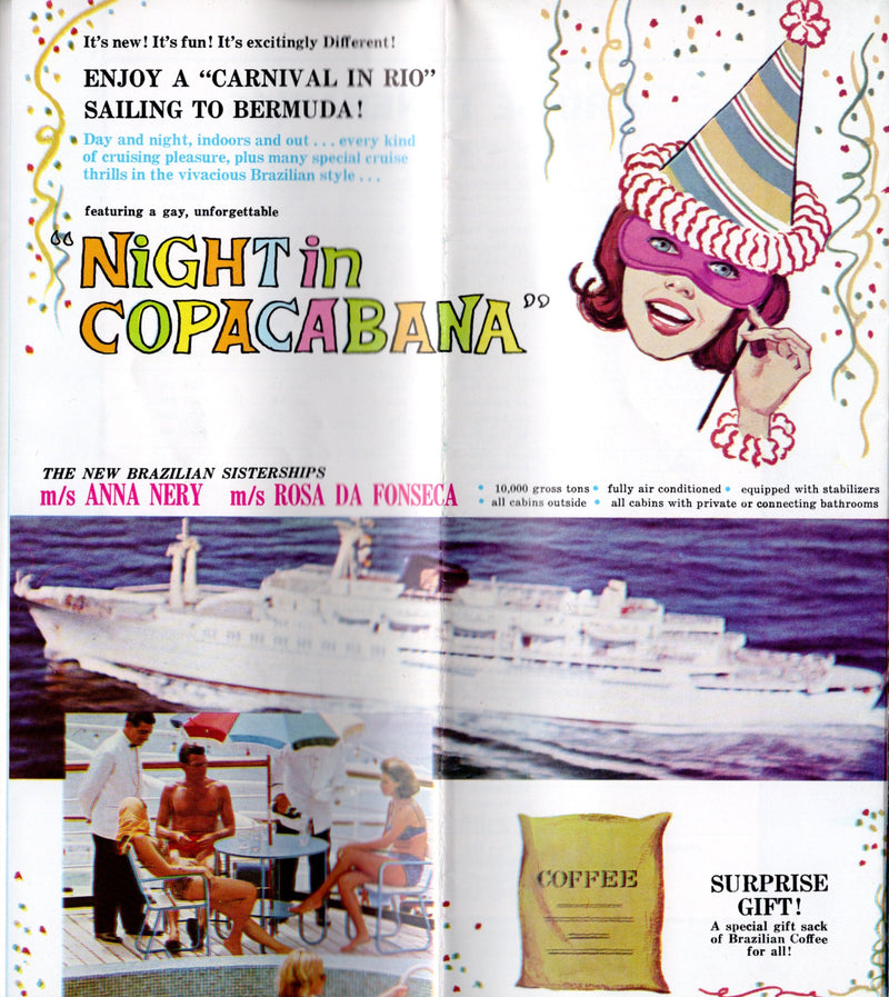 ANNA NERY & ROSA DA FONSECA: 1962 - Cruise brochure for 1965 NY to Bermuda