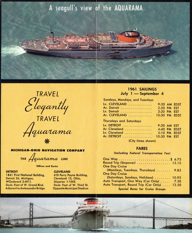 AQUARAMA: 1945 - Color services brochure from 1961