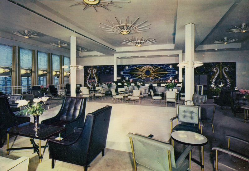 FRANCE: 1962 - Leather lounge chair from First Class Smoking Room
