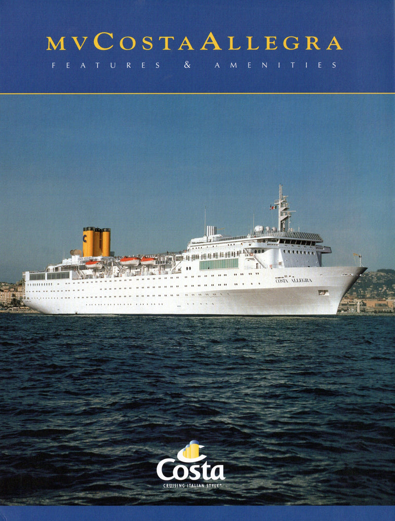 COSTA ALLEGRA: 1969 - Travel agency brochure