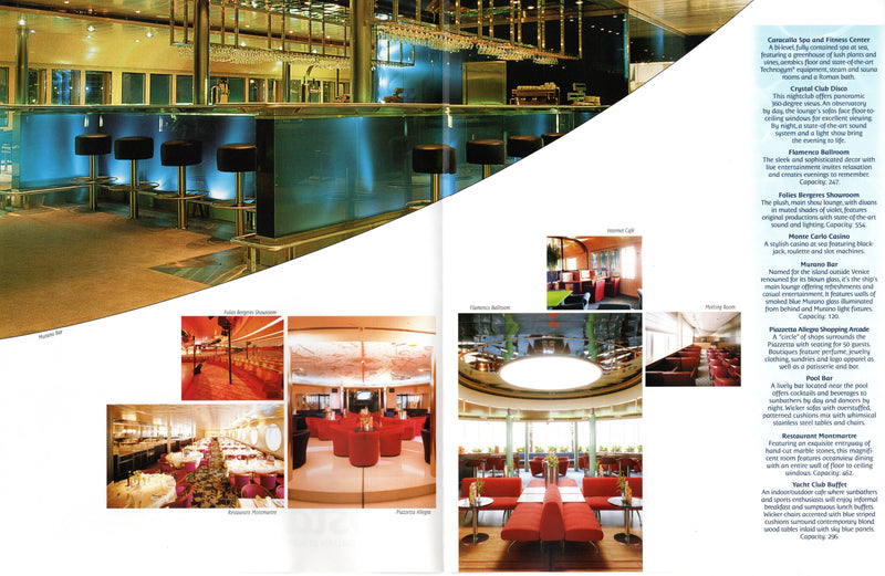 COSTA ALLEGRA: 2003 - Agency interiors & deck plan brochure
