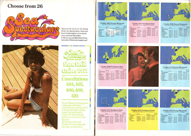 Various Ships - Shaw Savill's 1971 star-crossed cruise season